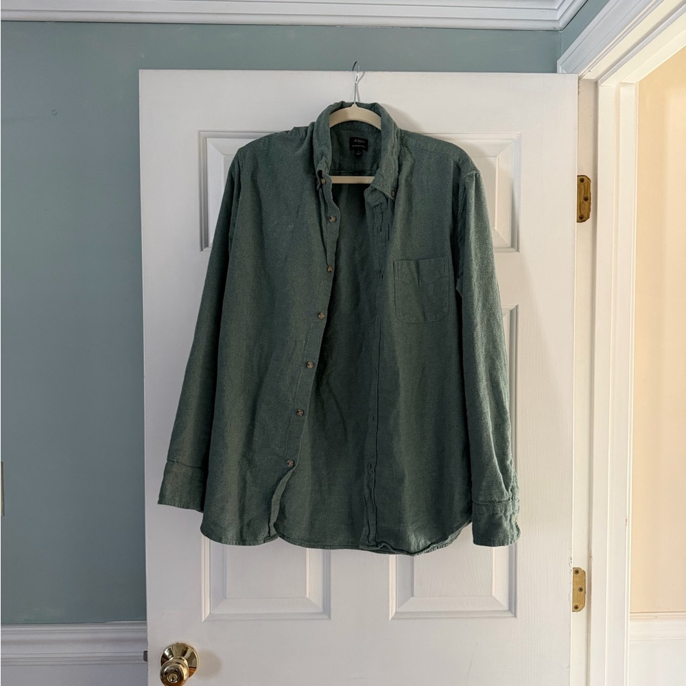 J. Crew Green Button-Up Shirt